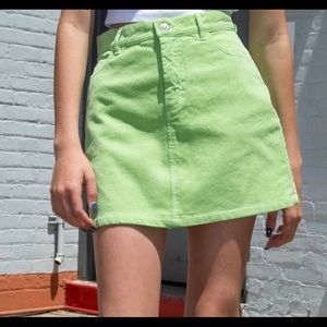 Brandy Melville john Galt green corduroy skirt